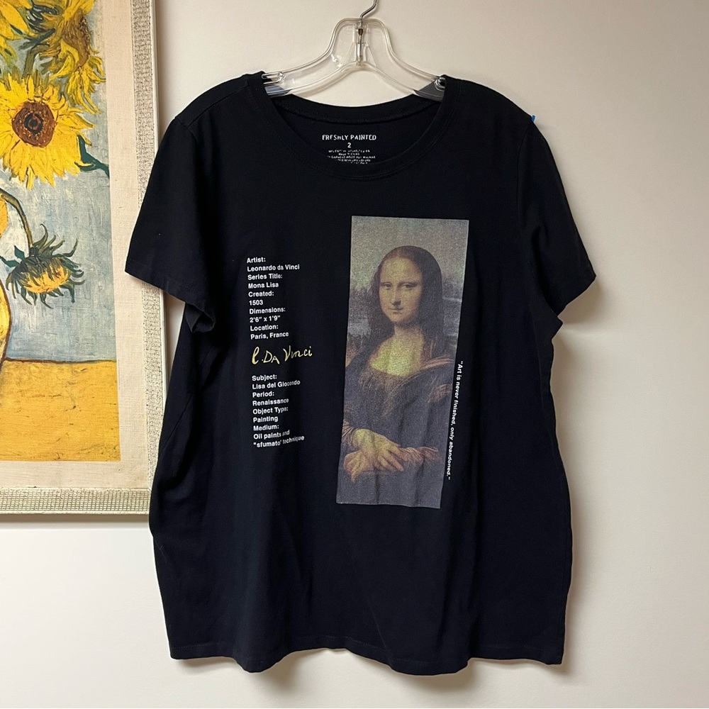 💚3 for $15 Freshly painted Mona Lisa t shirt